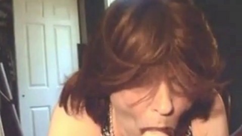 Crossdresser Takes Bareback Guy Twice His Size
