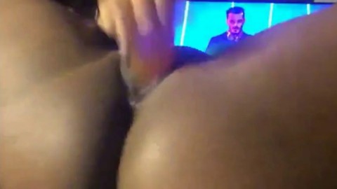 Ebony Amateur Claudia's Loud Solo Orgasm
