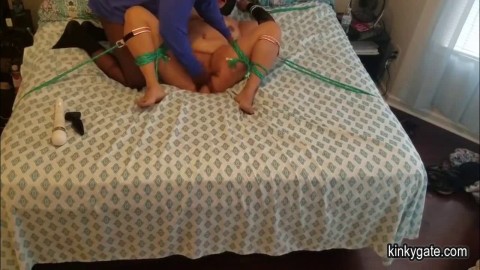 Tied up plump Marry tamed by black Dom