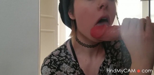 Wet Teen Dildo Blowjob