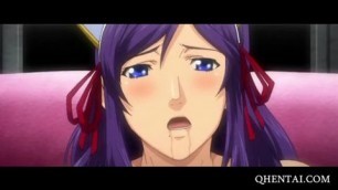 Curvy hentai maid watching couple fucking bondage anime and animation