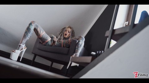 Gorgeous Tattooed Girl Fucks Her Ass Perfect Tits HD