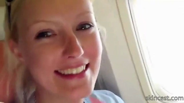 Flashing And Sucking My Sons Cock Airplane family sister brother roleplay