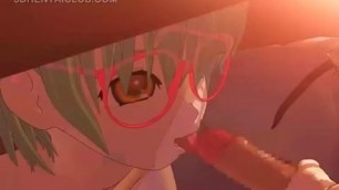 Hentai beauty blowing dick gets jizzed on glasses 3d anime and cartoon