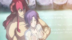 Busty anime threesome fucked in the outdoor