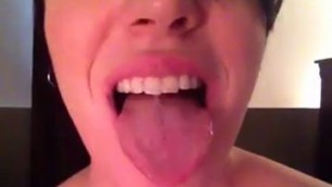 Teasing Tongue Cumshots on it Point of View