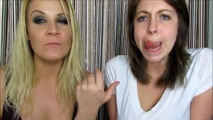 Tongue Comparison two hot bitches