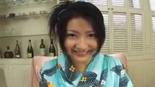 Sexy Megumi Haka gets Dildo Under Kimono