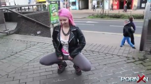 Pink Girl Flashing in Public