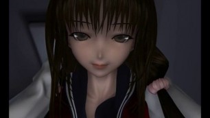 Japanese 3D futanari schoolgirl