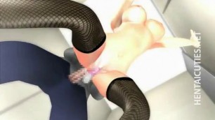 Horny 3D Hentai Bitch Fucks Large Prick bigtits anime cartoons porn