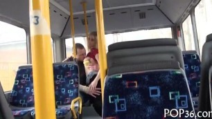 Sexy teen drilled by old man girl fucked on bus