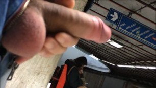 Cum in front of a girl in public pov nudity