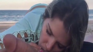 Exotic vacation public beachfuck and facial on the face