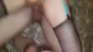 Slut Gets Double Mouth Fucked
