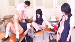 Slutty Oriental teens share their desire for hard cock