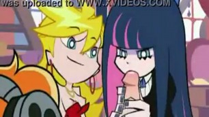 ZONE Panty and Stocking She teaches her to lick her cock