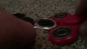 Hot Red Fidget Spinner Rides Silver One Hard